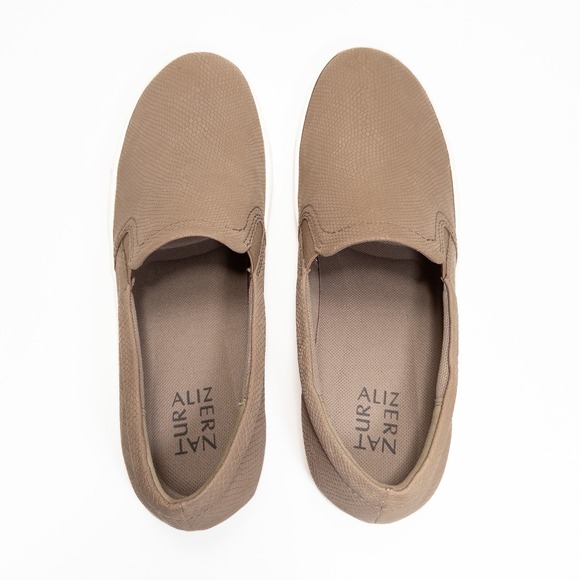 Naturalizer Marianne Women 10W Taupe Snake Embossed Slip On Sneakers - Picture 10 of 14